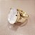 Anel Oval Cristal 15X20mm. Pedras Naturais. Banhado a Ouro - Imagem 1