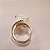 Anel Oval Cristal 15X20mm. Pedras Naturais. Banhado a Ouro - Imagem 3