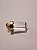 Pingente Ponta Vibrada Castao. Cristal 17x7mm. Pedras Naturais Banhado a Ouro - Imagem 2