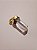 Pingente Ponta Vibrada Castao. Cristal 17x7mm. Pedras Naturais Banhado a Ouro - Imagem 1