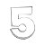 Aro Numérico para Bolo Number Cake - Nº5 - Imagem 1