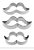 Kit Cortador Bigode - 3 Peças (inox) - Imagem 1