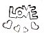 Cortador De Biscoito Love E Corações - 6 Peças - Imagem 1