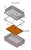 Caixa Plástica tampa transparente 250X160X120MM Cinza - Imagem 2