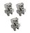 Conector parafuso fendido bimetálico Split Bolt 16mm com 3un - Imagem 1