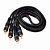 Cabo Audio E Video 2rca2 5 Mts C/aterramento Som Automotivo - Imagem 1