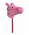 Cavalinho Pocoto Pelúcia Rosa C/Som Rodas 99 Cm Lovely Toys - Imagem 1