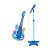 Guitarra com microfone e pedestal azul DMToys - Imagem 1