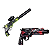 Kit 2 Arminhas Lançador de Orbeez Revolver Short Camuflado - Imagem 1
