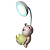 Mini Luminária Mesa Divertida Forma Urso com LED e Apontador - Imagem 2