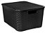 Caixas Organizadoras Rattan Preto C/ Tampa 15L Monte Libano - Imagem 1