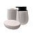 Kit Banheiro Lavabo 3Pç Porta Escova Pente Sabonete Ceramica - Imagem 2