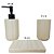 Kit Banheiro 3 Lavabo Peças Cerâmica Porta Escova Sabonete - Imagem 6