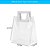 Kit3 Sacolas Transparente Presente Pvc Alça Quadrada Branca - Imagem 2