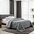 Edredom Flannel Dupla Face 2,20m x2,40m Cinza Paloma Jolitex - Imagem 2