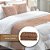 Peseira Decorativa Cama Casal Veludo Snow Marrom 50x2,20 cm - Imagem 4