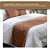 Peseira Decorativa Cama Casal Veludo Snow Marrom 50x2,20 cm - Imagem 2