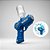 Pistola de Água Elétrica Recarregável USB Potente + Brinde 37 Balões Azul - Imagem 11