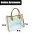 Kit 3 Sacolas Transparentes Presentes Com Alças Couro Dourado - Imagem 2