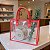 Kit 3 Sacolas Transparentes Presentes Com Alças Couro Vermelho - Imagem 3