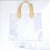 Kit 3 Sacolas Transparentes Presentes Alças Couro Bege - Imagem 5