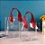 Kit 3 Sacolas Transparentes Presentes Alças Couro Vermelho - Imagem 3