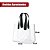 Kit 3 Sacolas Transparentes Presentes Alças Couro Preto - Imagem 2