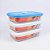 Kit 3 Potes Vidro Retangular Marinex Facilita 750ml Tampa - Imagem 1