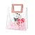 Kit 3 Sacolas Transparente Presente Pvc Alça Quadrada Rosa - Imagem 3