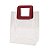 Kit 3 Sacolas Transparente Presente Pvc Alça Quadrada Vinho - Imagem 1