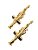 Prendedor de Hinário/ Partitura Luxo Sax Soprano com Flash de Ouro (Par) - Imagem 1