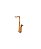 Broche Sax Flash Ouro Minimalista Clássico - Imagem 1