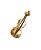 Broche Violoncelo Flash Ouro Minimalista Clássico - Imagem 2