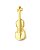 Broche Violino Flash Ouro Minimalista Clássico - Imagem 2