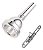 Bocal Trombone 6.5AL Tradicional Prateado Calibre Fino - Imagem 3