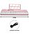 Teclado Musical Piano Eletrônico com 61 Teclas Sensitivas Bluetooth USB Dobrável 889-B Rosa - Imagem 9