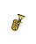 Broche Tuba Flash Ouro Minimalista Clássico - Imagem 1