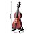 Mini Violoncelo Instrumento Musical Miniatura em Madeira com Estojo e Suporte - Imagem 4