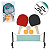 Kit Ping Pong Tênis de Mesa com Rede e 3 Bolinhas Zein - Art Sport - Imagem 1