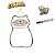 Lousa Animada Gato 40cm Escreva e Apague MDF LOU003 - Paper Toy - Imagem 1