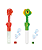 Pega Pop Bubble Pega Coisa Bolha de Sabão Bastão 25cm 1UN Animais Diversos DPB-089 - Fenix - Imagem 3