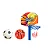 Kit Esporte 2 em 1 Trave de Futebol e Basquete 57 x 33 x 83cm - Art Brink - Imagem 2