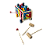 Brinquedo Bate Martelo Elefante Multifuncional Relógio Xilofone Madeira - Toy Mix - Imagem 5