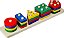 Brinquedo de Encaixe Divertido Formas e Cores 5 Colunos Madeira - Toy Mix - Imagem 4