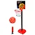 Kit Basquete Infantil Completo Cesta Ajustável 110cm Portátil com Acessórios Bola e Bomba - Art Brink - Imagem 2