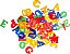 Brincando com Letras 62 Peças Solapa Brinquedo Pedagógico Multicolorido - Pais e Filhos - Imagem 2