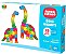 Dino Gigante Quebra Cabeça Alfabeto e Números 26 Peças 50x32 cm - GGB Brinquedos - Imagem 3