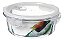 Pote Hermético Redondo Vidro 600ml Marmita Tampa Trava Cor B - Imagem 1