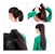 Aplique Cabelo 150g Ondulado Castanho Escuro Rabo De Cavalo - Imagem 3