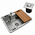 Cuba DocolMassima Aço Inox 64x44 cm com Acessórios - Imagem 1